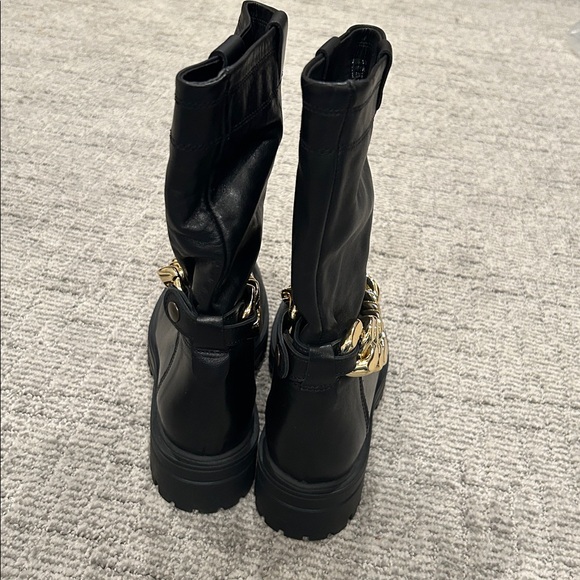 Steve Madden Womens Devotion Leather Slip On Mid-Calf Boots 7.5 - Picture 4 of 6